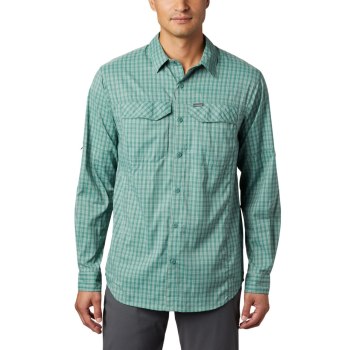 Columbia Silver Ridge Lite Plaid Long Sleeve, Camisa Verdes Para Hombre | 178265-BAL